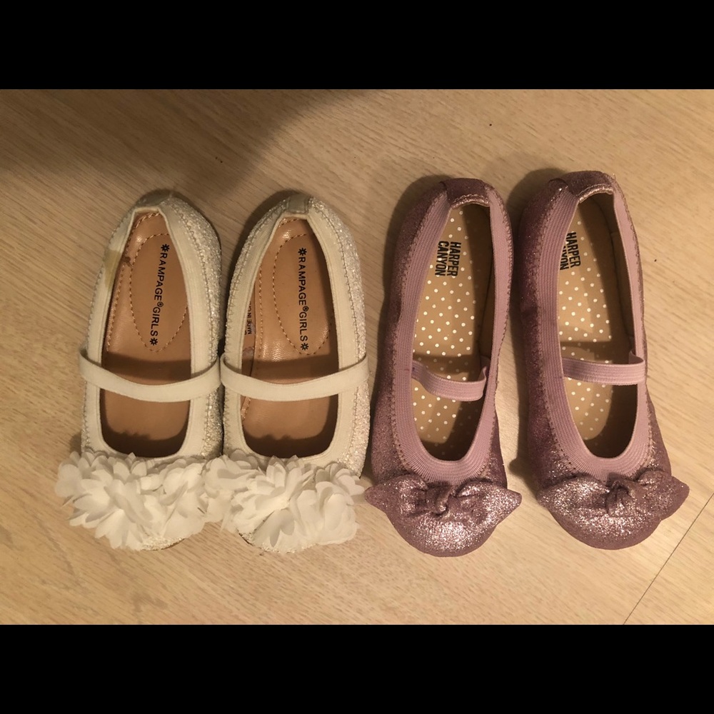 Girls flats size 8 and 10